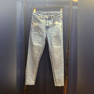American Eagle Stretch Distressed Mom Jeans
